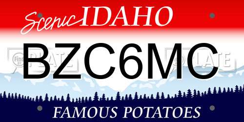 BZC6MC Idaho License Plate