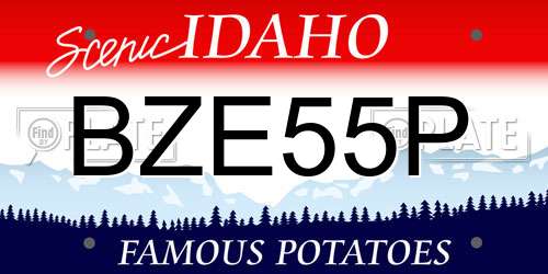 BZE55P Idaho License Plate