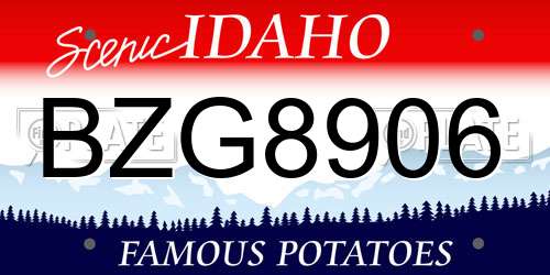 BZG8906 Idaho License Plate
