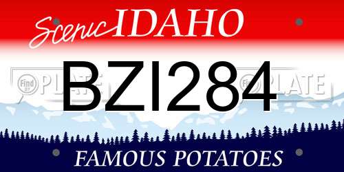 BZI284 Idaho License Plate