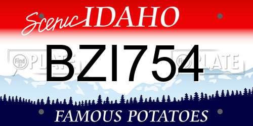 BZI754 Idaho License Plate