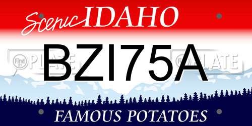 BZI75A Idaho License Plate
