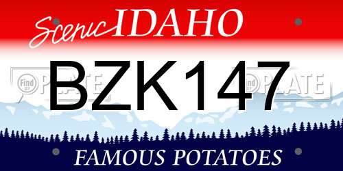 BZK147 Idaho License Plate