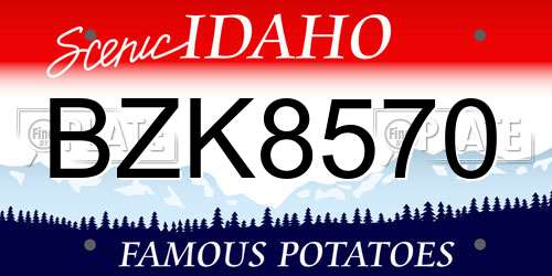BZK8570 Idaho License Plate