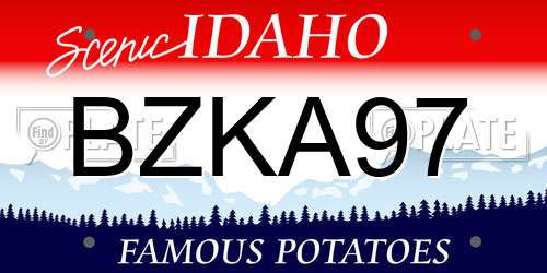 BZKA97 Idaho License Plate