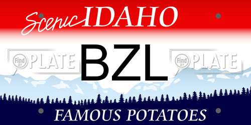 BZL Idaho License Plate