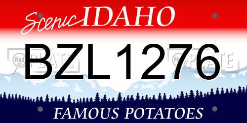 BZL1276 Idaho License Plate