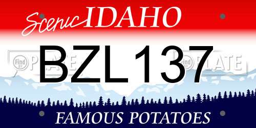 BZL137 Idaho License Plate