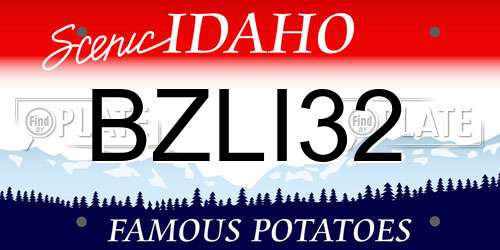 BZLI32 Idaho License Plate