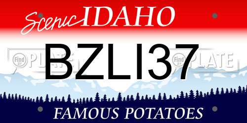 BZLI37 Idaho License Plate