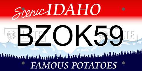 BZOK59 Idaho License Plate