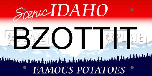 BZOTTIT Idaho License Plate