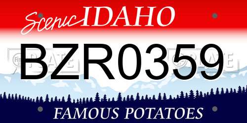 BZR0359 Idaho License Plate