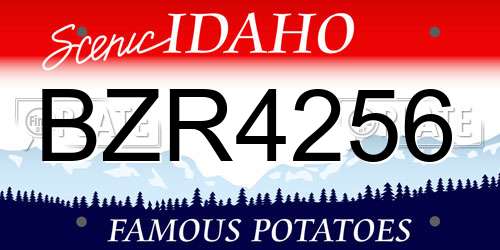 BZR4256 Idaho License Plate