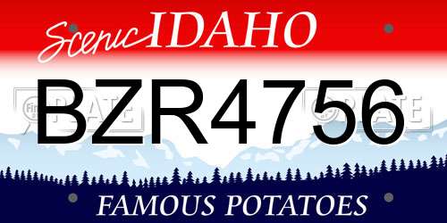 BZR4756 Idaho License Plate
