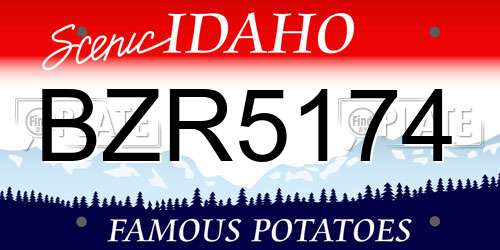 BZR5174 Idaho License Plate