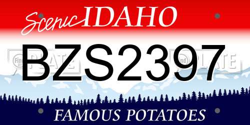 BZS2397 Idaho License Plate