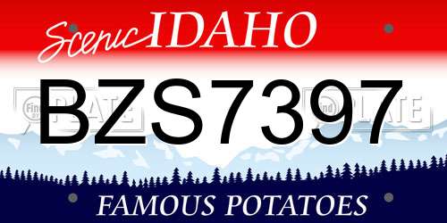 BZS7397 Idaho License Plate