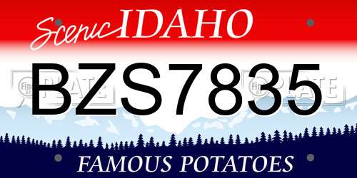 BZS7835 Idaho License Plate