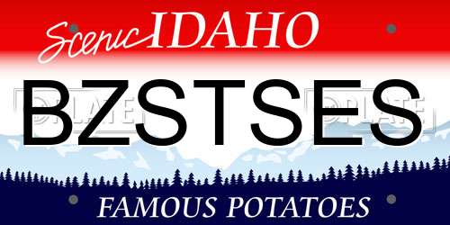 BZSTSES Idaho License Plate