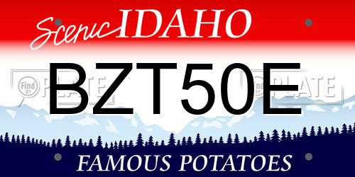 BZT50E Idaho License Plate