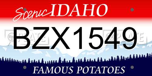 BZX1549 Idaho License Plate