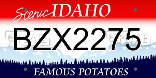 BZX2275 Idaho License Plate