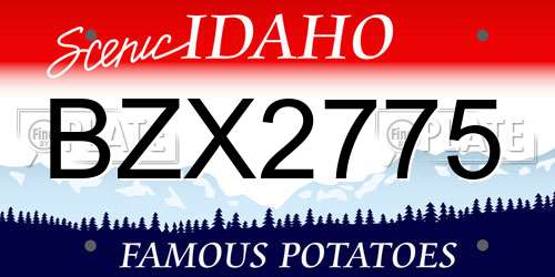 BZX2775 Idaho License Plate