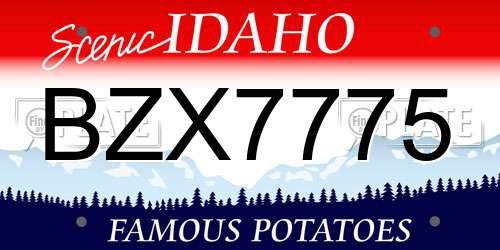 BZX7775 Idaho License Plate