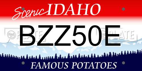 BZZ50E Idaho License Plate
