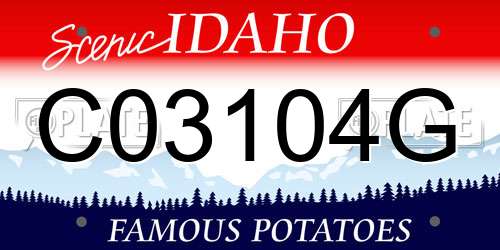 C03104G Idaho License Plate