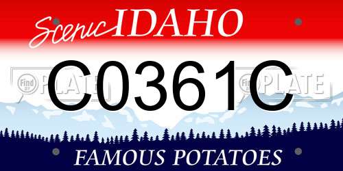 C0361C Idaho License Plate