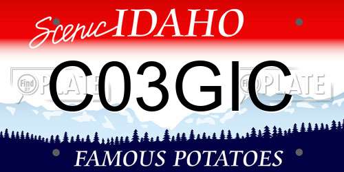 C03GIC Idaho License Plate