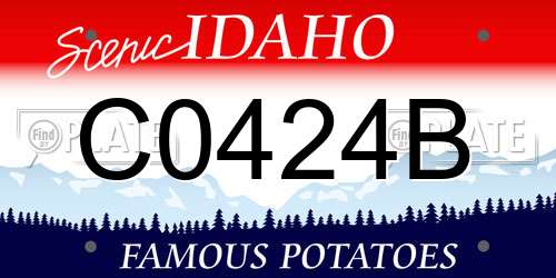 C0424B Idaho License Plate