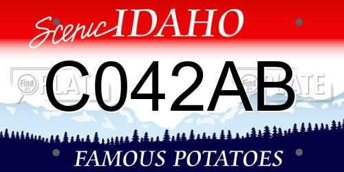 C042AB Idaho License Plate