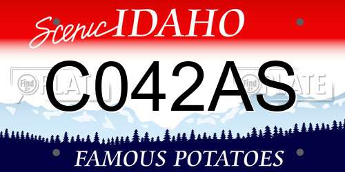 C042AS Idaho License Plate