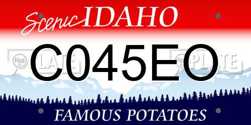 C045EO Idaho License Plate