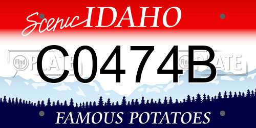 C0474B Idaho License Plate