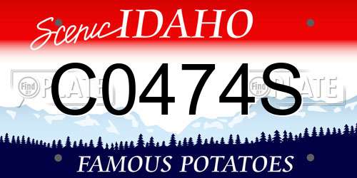 C0474S Idaho License Plate