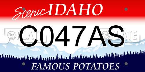 C047AS Idaho License Plate