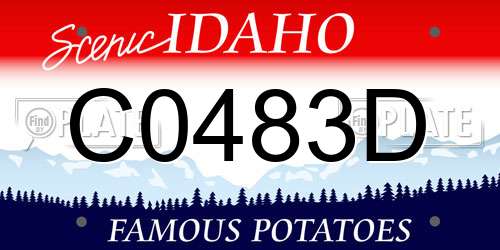 C0483D Idaho License Plate