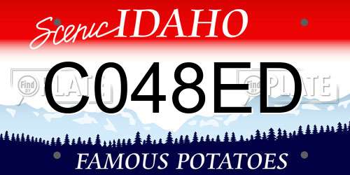 C048ED Idaho License Plate