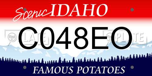 C048EO Idaho License Plate