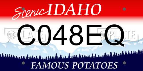 C048EQ Idaho License Plate