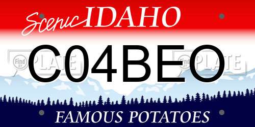 C04BEO Idaho License Plate
