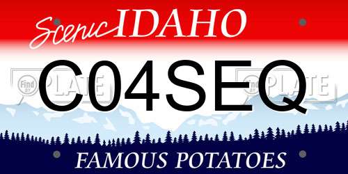 C04SEQ Idaho License Plate