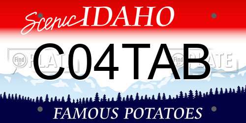 C04TAB Idaho License Plate