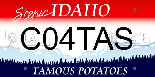 C04TAS Idaho License Plate