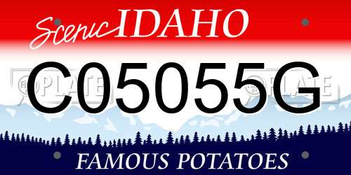 C05055G Idaho License Plate