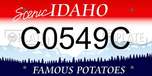 C0549C Idaho License Plate